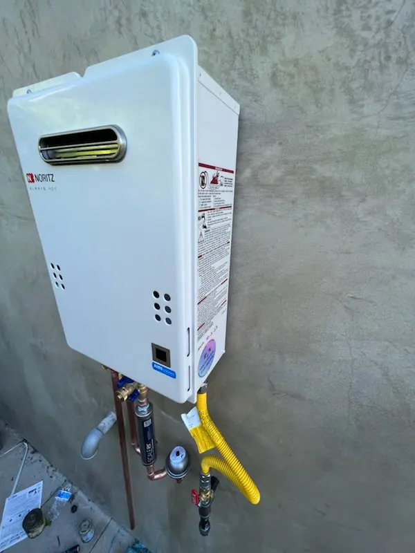 Tankless water heater installation for Moody homes